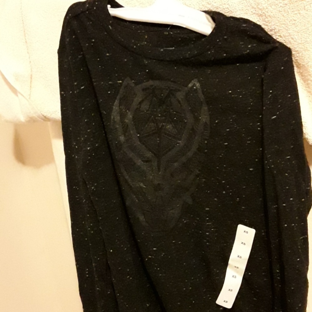 NWT Marvel tshirt  glittery black